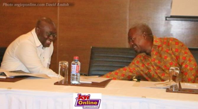 Photo of the week: Mahama, Akufo-Addo trade jabs and then trade smiles