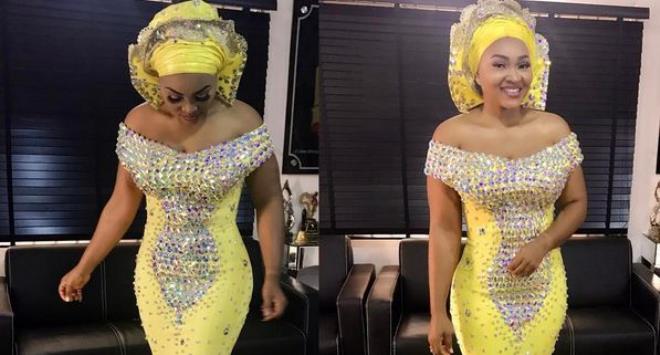 Mercy Aigbe Steps out with Hubby Looking Fab