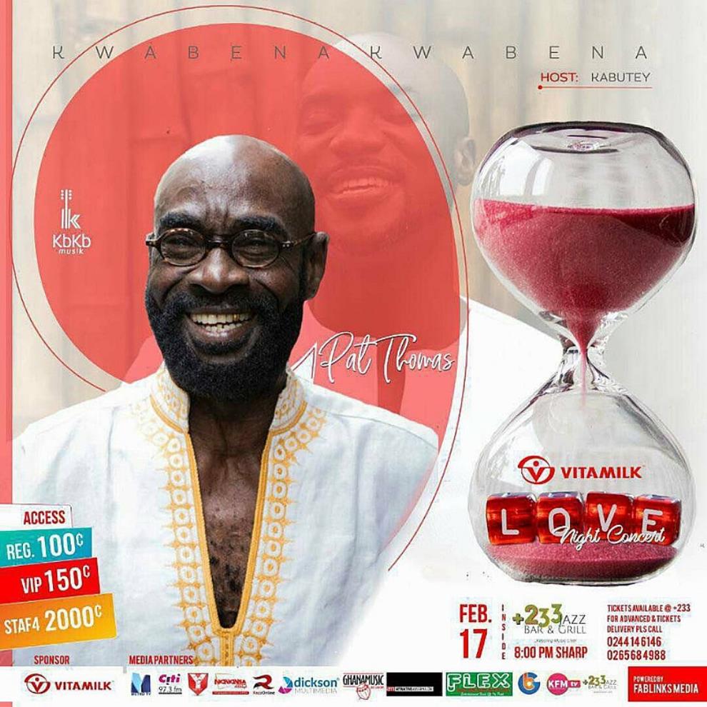 Pat Thomas Comes To Face-Off With Kwabena Kwabena, Others At 'Vitamilk Love Night' Concert