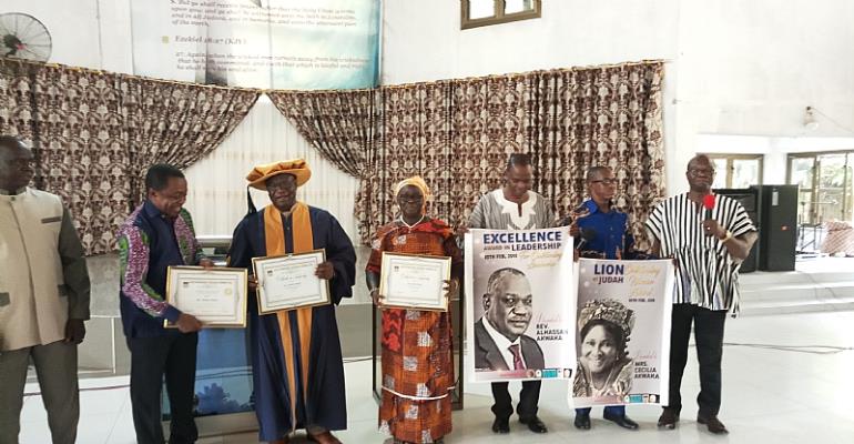 United AG Rev. Alhassan Akwaka, Wife Honoured With Doctorate Degree