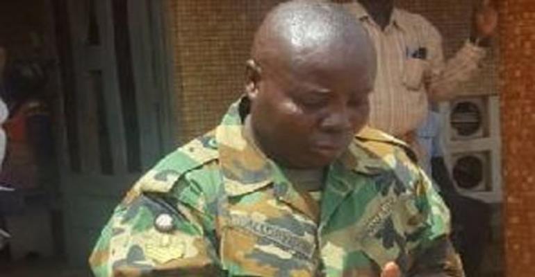 Kasoa: Soldier Turned Landguard Slaps Chief Inspector