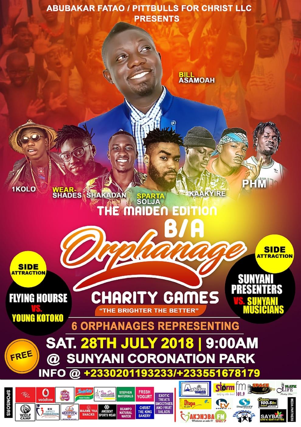 Sunyani: Maiden B/A Orphanage Charity Games To Be Held On Saturday