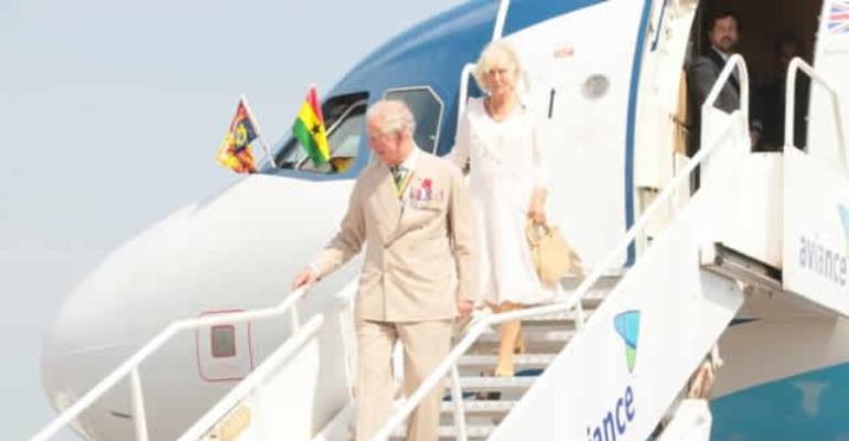 Historic! As British Royals Arrive In Accra