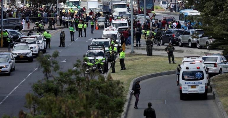 Several dead in car bomb attack at Colombian police school