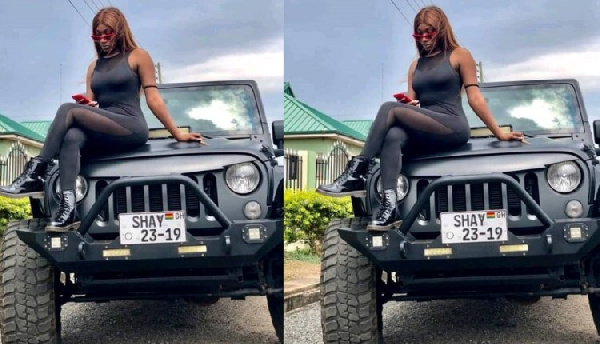 Wendy Shay flaunts her newly customized Jeep Wrangler