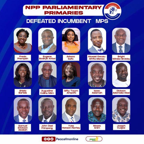 Adwoa Safo, Freda Prempeh, Tina Mensah, Eugene Boakye, Moses Anim....Other Big Guns Fall In NPP Primaries